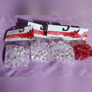 NWT Acrylic Gems Decorative Accents 3.45oz bags 4 total